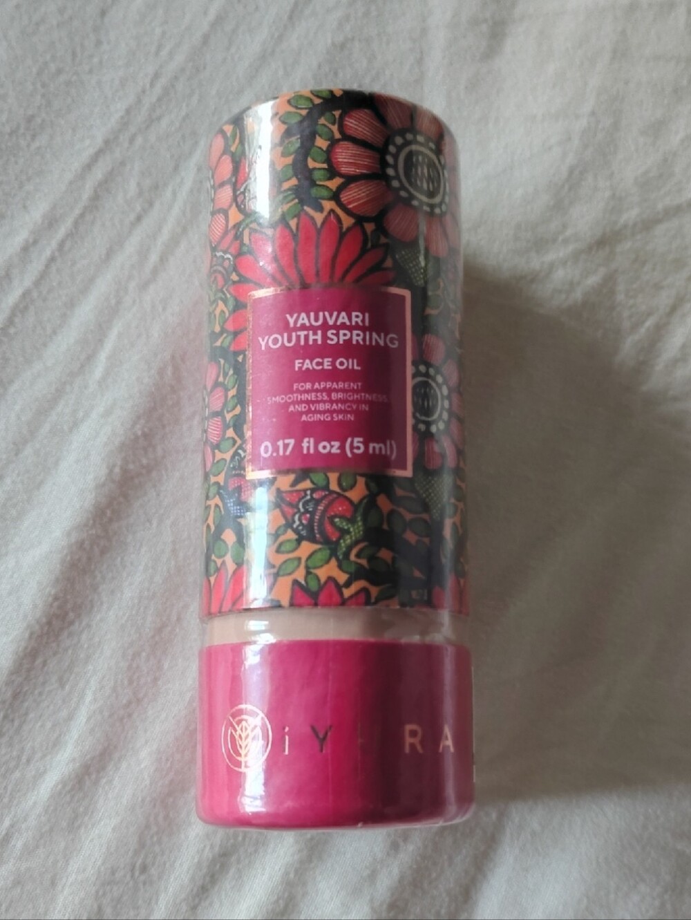 Yauvári Youth Spring Face Oil - Pink Floral Bottle 0.17 fl oz (5 ml)